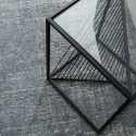 Tapis de salon moderne 160x230cm bleu beige en viscose laine Arena Offre