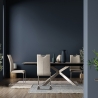 Tapis de salon moderne 160x230cm bleu beige en viscose laine Arena Caractéristiques