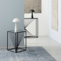 Tapis de salon moderne 160x230cm bleu beige en viscose laine Arena Remises