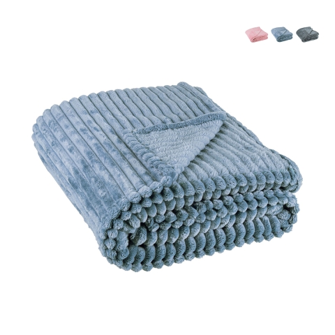 Plaid couverture en polyester salon chambre 150x200 Rachele Promotion