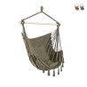 Fauteuil hamac de jardin en tissu avec coussin 100x130cm Juan Promotion