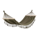 Hamac de jardin style bohème chic en coton et bois 200x100cm Juan Prix