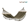 Hamac de jardin style bohème chic en coton et bois 200x100cm Juan Réductions