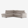 Canapé d'angle 3 places moderne en tissu avec méridienne à gauche Mello Offre