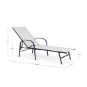 Chaise longue de jardin inclinable blanche Bizzotto Arent Modèle