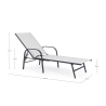Chaise longue de jardin inclinable blanche Bizzotto Arent Modèle