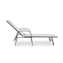 Chaise longue de jardin inclinable blanche Bizzotto Arent Remises