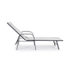 Chaise longue de jardin inclinable blanche Bizzotto Arent Remises