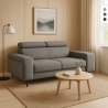 Canapé 2 places moderne en chenille avec appui-tête réglable Vella Promotion