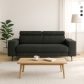 Canapé 3 places design moderne avec appui-tête réglable Rouna Promotion