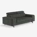 Canapé 3 places design moderne avec appui-tête réglable Rouna Vente