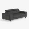 Canapé 3 places design moderne avec appui-tête réglable Rouna Vente
