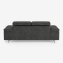 Canapé 3 places design moderne avec appui-tête réglable Rouna Remises