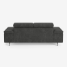 Canapé 3 places design moderne avec appui-tête réglable Rouna Remises