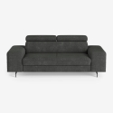 Canapé 3 places design moderne avec appui-tête réglable Rouna Offre