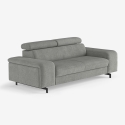 Canapé 3 places design moderne avec appui-tête réglable Rouna Choix