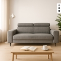 Canapé 3 places design moderne avec appui-tête réglable Rouna Catalogue
