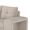 Canapé d'angle moderne 3 places avec méridienne à gauche et pouf Navi Modèle