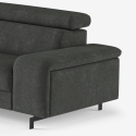 Canapé 3 places design moderne avec appui-tête réglable Rouna Réductions