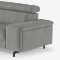 Canapé 2 places moderne en chenille avec appui-tête réglable Vella Réductions