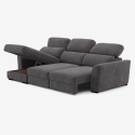 Canapé d'angle extensible avec rangement côté gauche 3 places en chenille Sira Offre