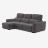 Canapé d'angle extensible avec rangement côté gauche 3 places en chenille Sira Réductions