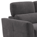 Canapé d'angle extensible avec rangement côté gauche 3 places en chenille Sira Catalogue