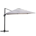 Parasol de jardin 3x3 en aluminium à mât latéral pivotant Deluxe Promotion