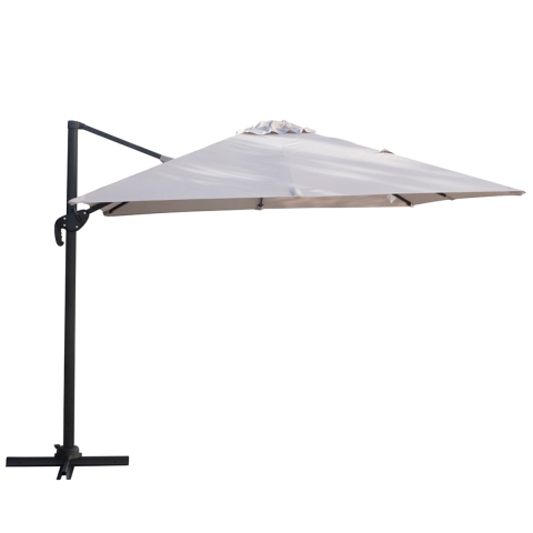 Parasol de jardin 3x3 en aluminium à mât latéral pivotant Deluxe Promotion