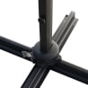 Parasol de jardin 3x3 en aluminium à mât latéral pivotant Deluxe Réductions