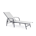 Chaise longue de jardin inclinable blanche Bizzotto Arent Promotion