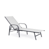 Chaise longue de jardin inclinable blanche Bizzotto Arent Promotion