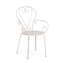 Chaise de jardin empilable style shabby chic Bizzotto Etienne 