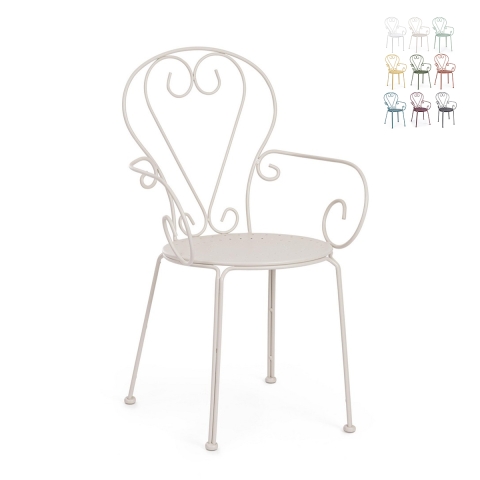 Chaise de jardin empilable style shabby chic Bizzotto Etienne Promotion