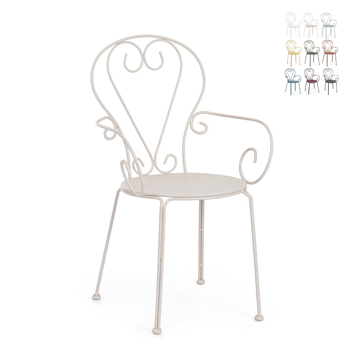 Chaise de jardin empilable style shabby chic Bizzotto Etienne