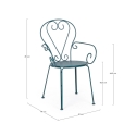 Chaise de jardin empilable style shabby chic Bizzotto Etienne 