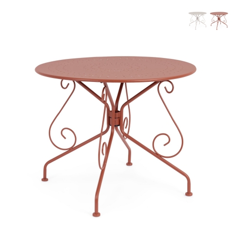 Table ronde de jardin 90 cm extérieur style Bizzotto Etienne Promotion