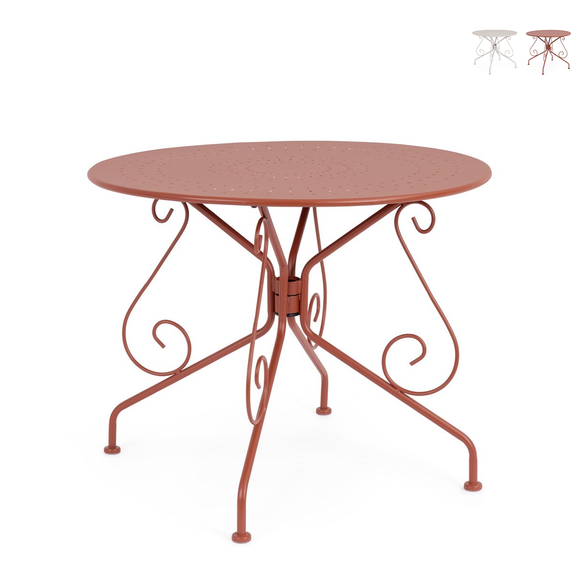 Table ronde de jardin 90 cm extérieur style Bizzotto Etienne