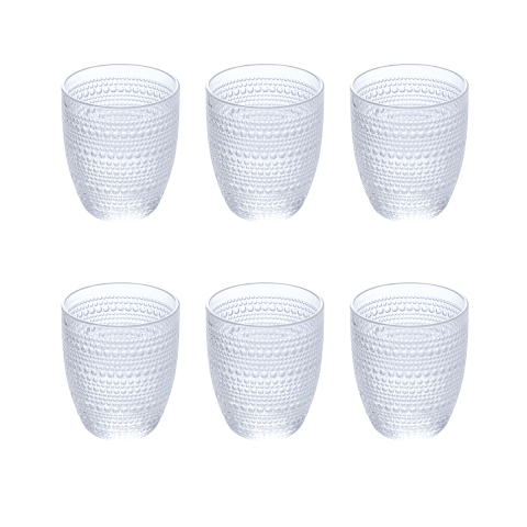 Ensemble de 6 verres à eau en verre décoré 325 ml Roma Promotion