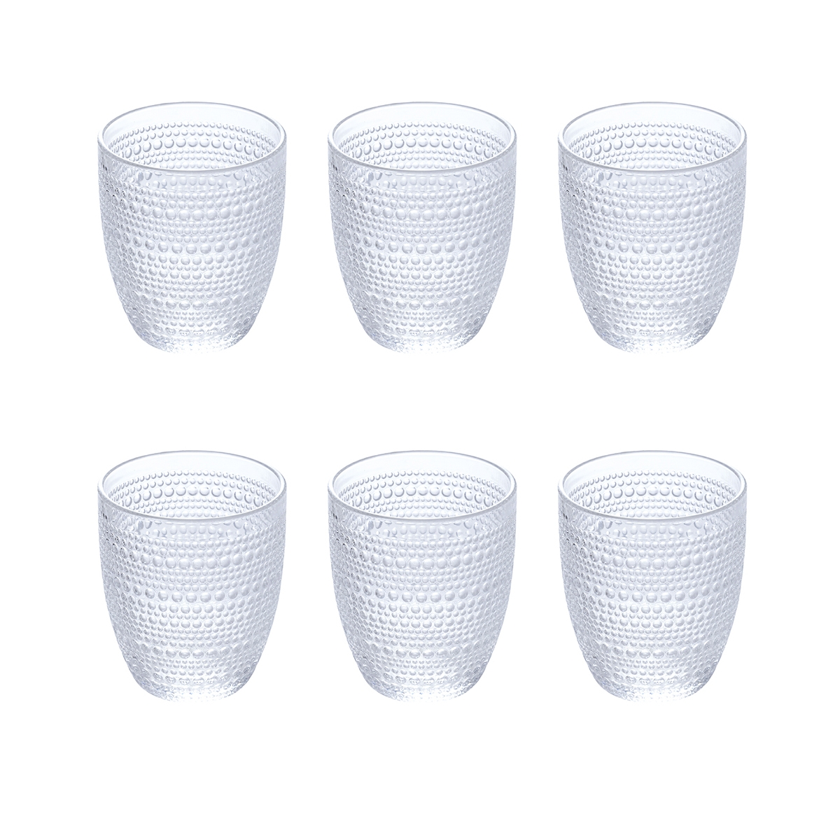 Ensemble de 6 verres à eau en verre décoré 325 ml Roma Promotion