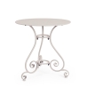 Table de jardin rond 70 cm à 3 pieds style shabby chic Etienne 