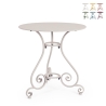 Table de jardin rond 70 cm à 3 pieds style shabby chic Etienne Promotion