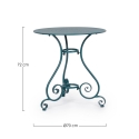 Table de jardin rond 70 cm à 3 pieds style shabby chic Etienne 