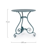 Table de jardin rond 70 cm à 3 pieds style shabby chic Etienne 