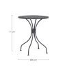 Table de jardin rond 60cm vintage shabby chic Bizzotto Lizette 
