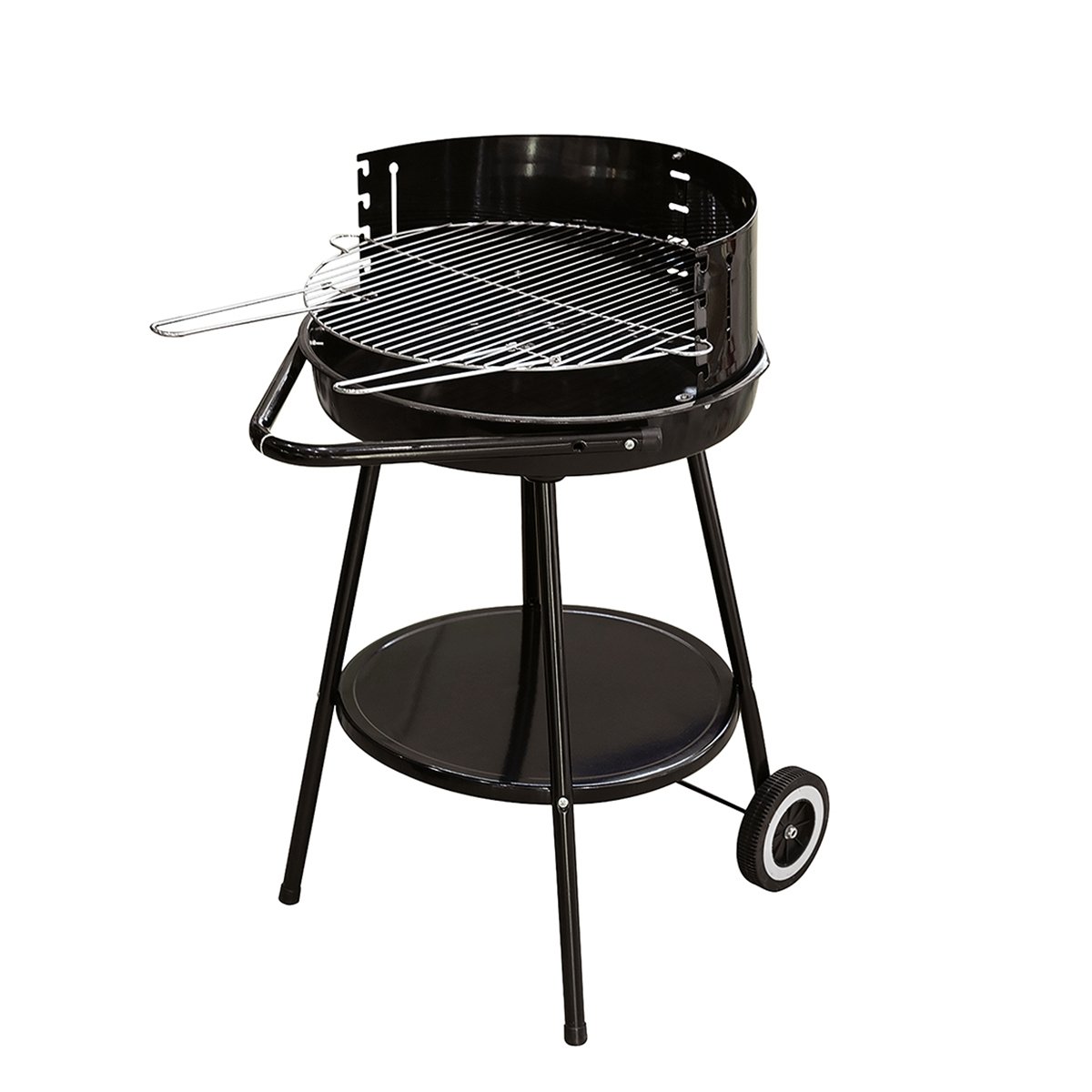 Barbecue à charbon rond Pipra avec grille Ø 48cm ajustable et roues Promotion Barbecue à charbon rond Pipra avec grille Ø 48cm ajustable et roues Promotion