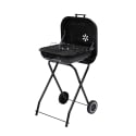 Barbecue au charbon de bois avec roues et couvercle 49x83x47cm Toska Promotion
