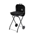 Barbecue au charbon de bois avec roues et couvercle 49x83x47cm Toska Promotion