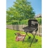 Barbecue au charbon de bois avec roues et couvercle 49x83x47cm Toska Offre