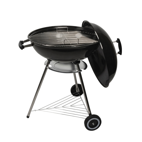 Barbecue à charbon rond grille 55cm avec couvercle et roues Ardena Promotion